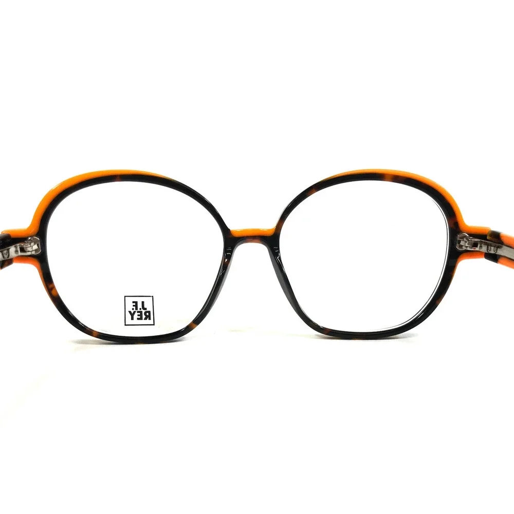J.F. Rey Eyeglasses Frames JF1529 9960 Tortoise Orange Round Full Rim 54-16-143